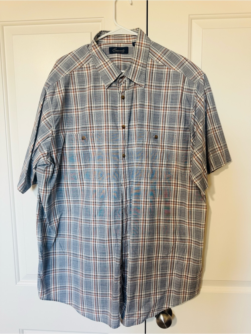 Roundtree & Yorke short sleeve button down plaid shirt size 2XT